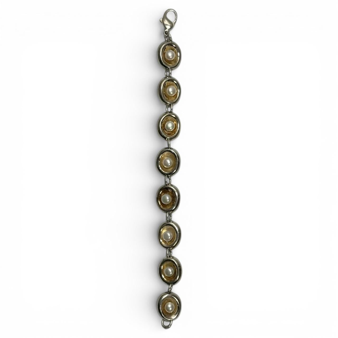 vintage robert lee morris pearl bracelet
