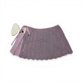 isa boulder handmade reversible pleated wrap mini skirt in plum