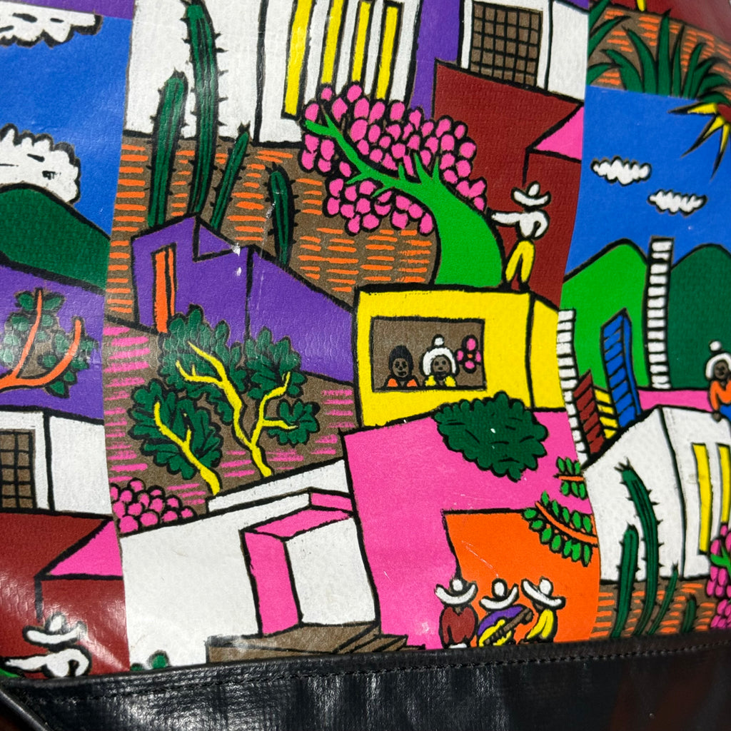 2011 aw pleats please issey miyake luz y color mexico village print messenger bag
