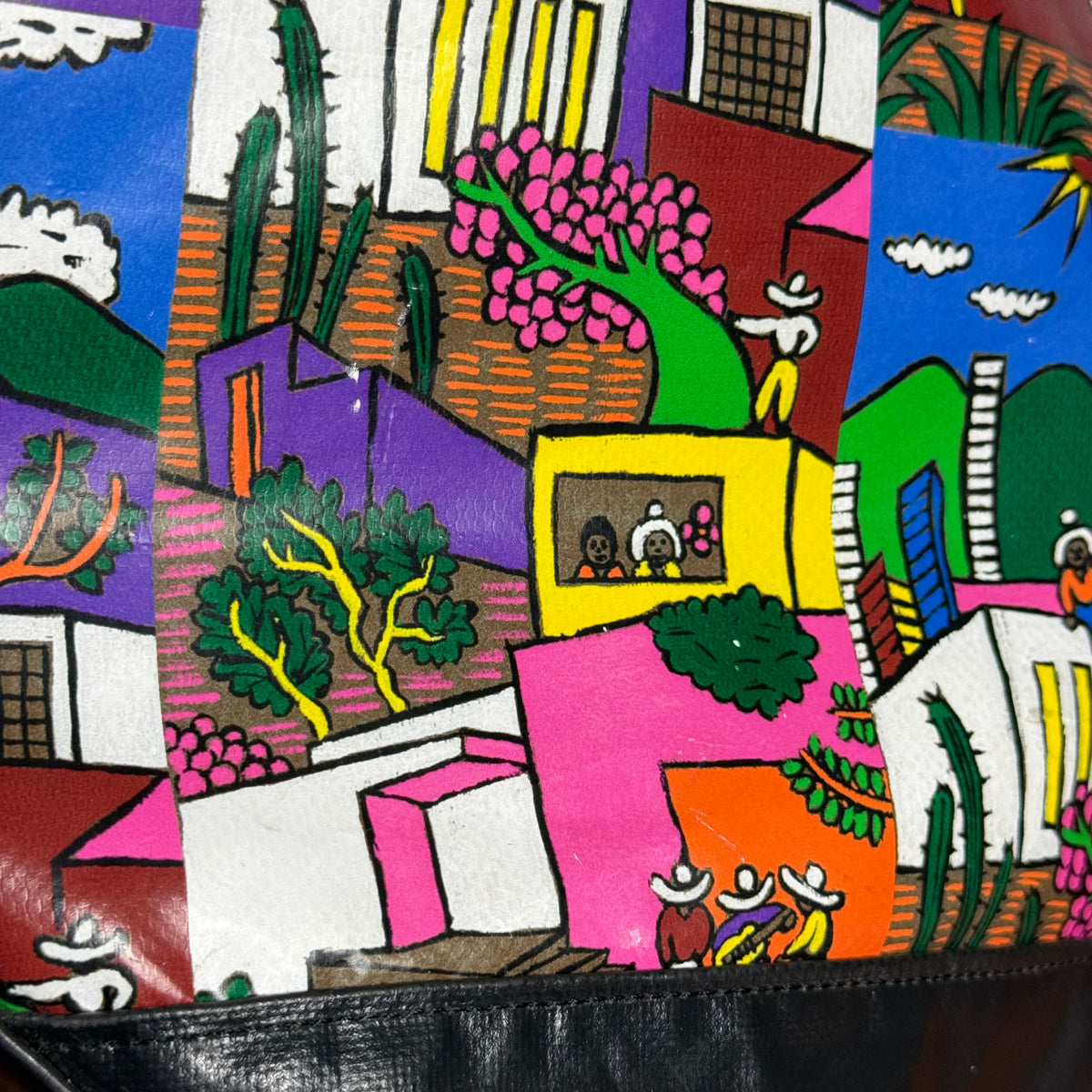 2011 aw pleats please issey miyake luz y color mexico village print messenger bag