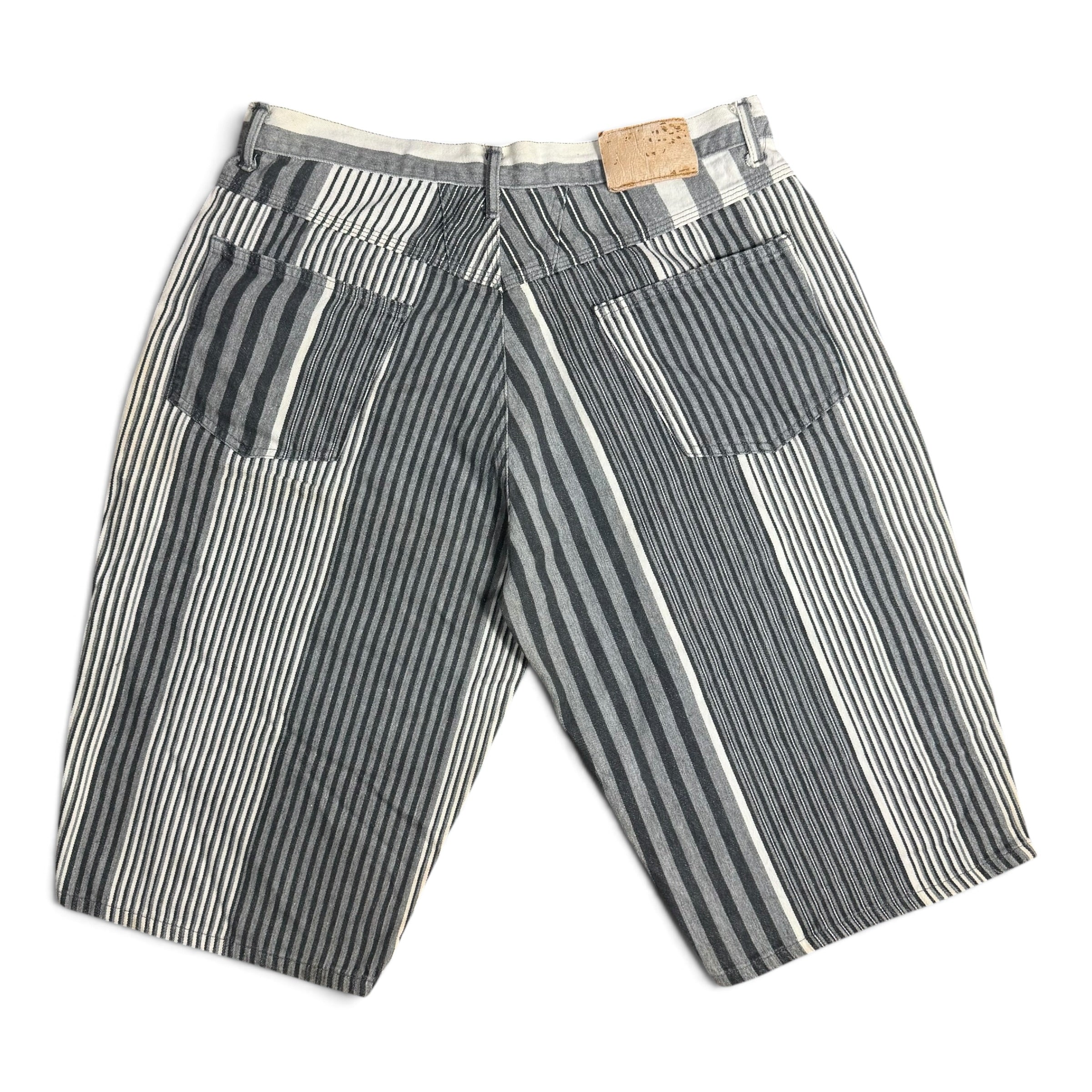 vintage marithe francois girbaud striped denim shorts