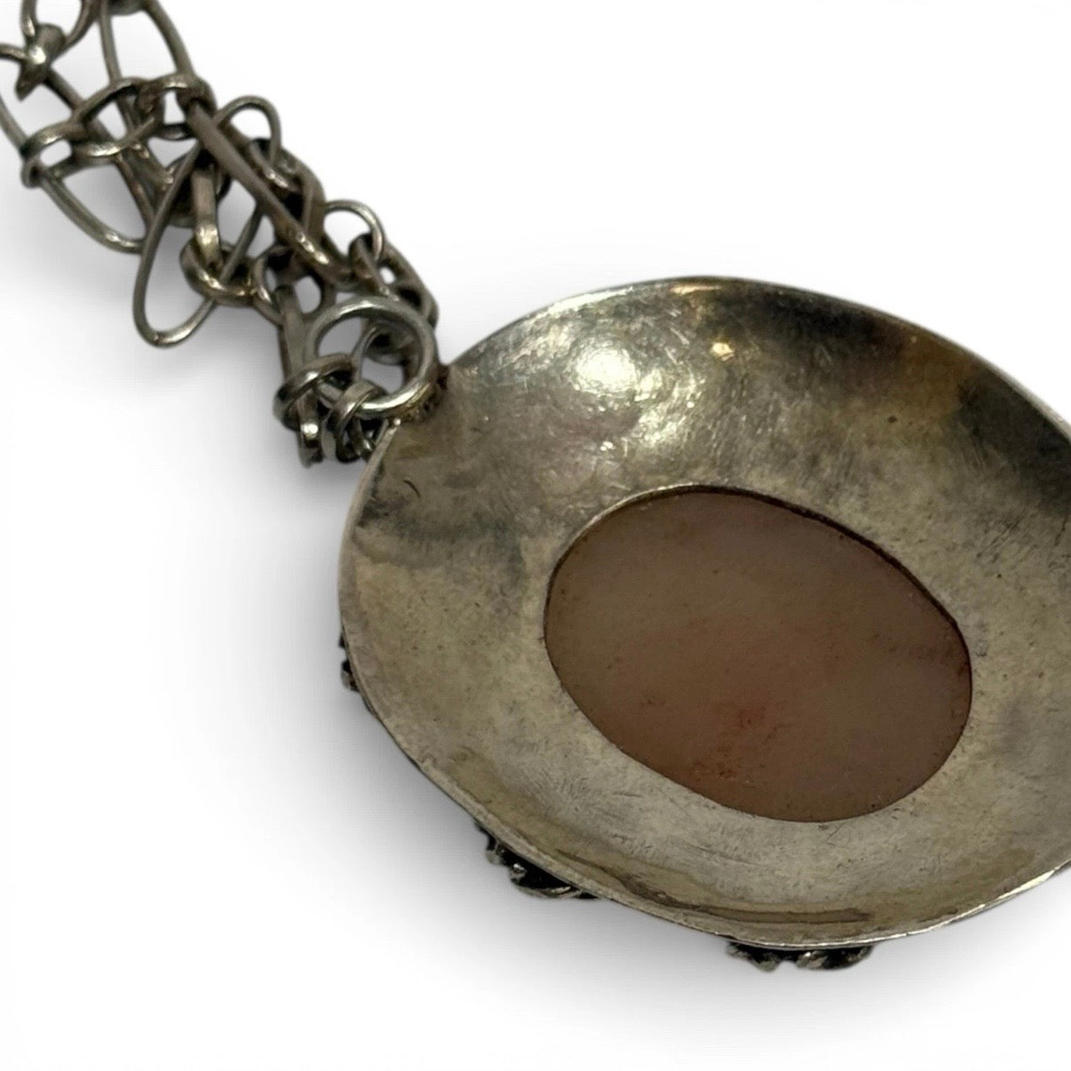 vintage orno poland sterling silver brutalist necklace
