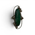 vintage southwestern 925 sterling silver long navette malachite statement ring