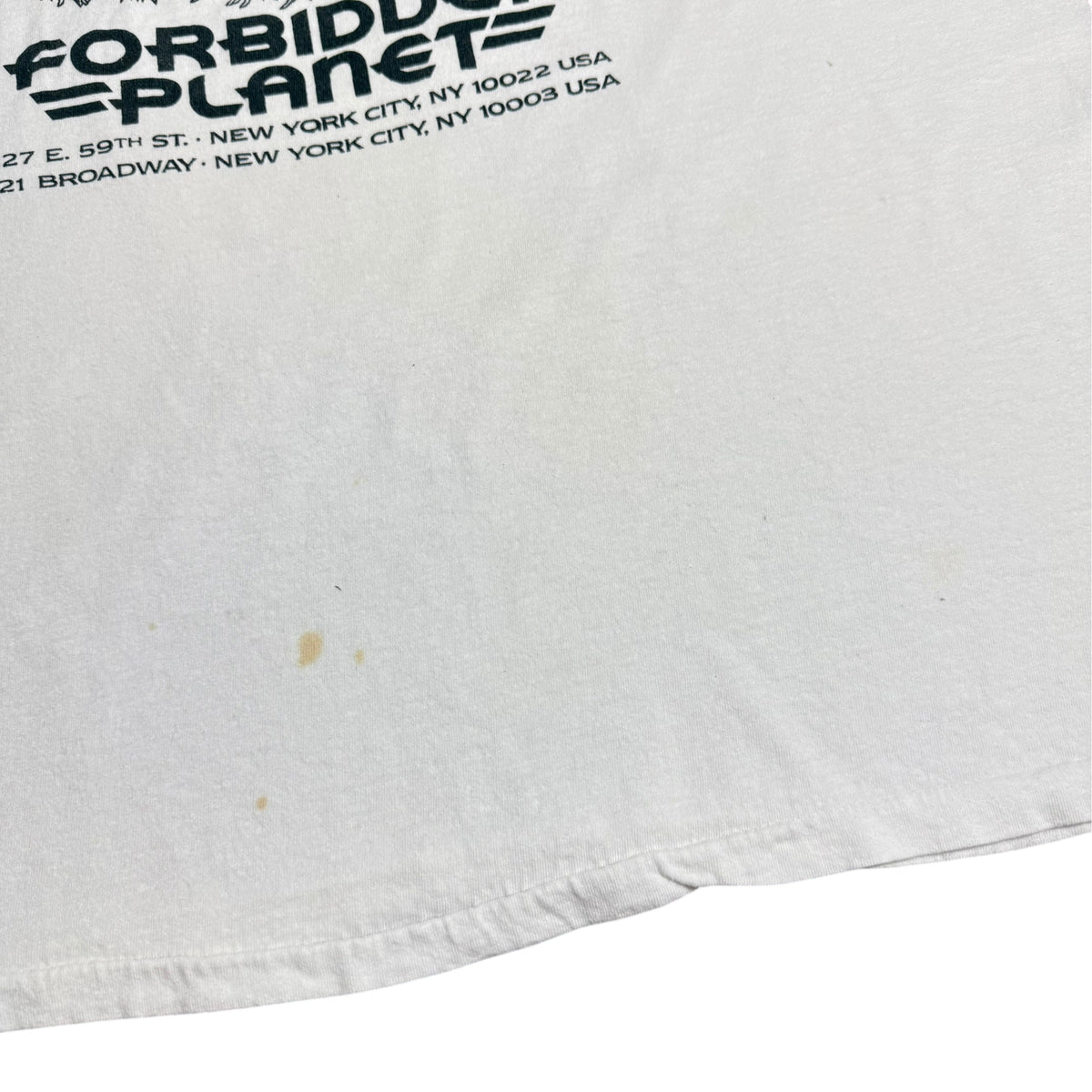 rare vintage 80s forbidden planet nyc comic shop graphic tee