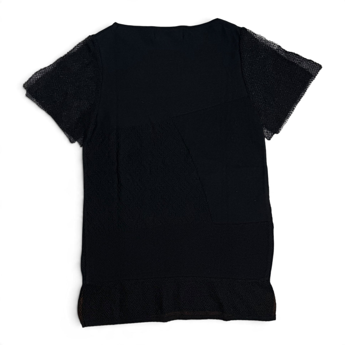 nwt vintage y2k hysteric glamour “take me to the other side” black mesh top