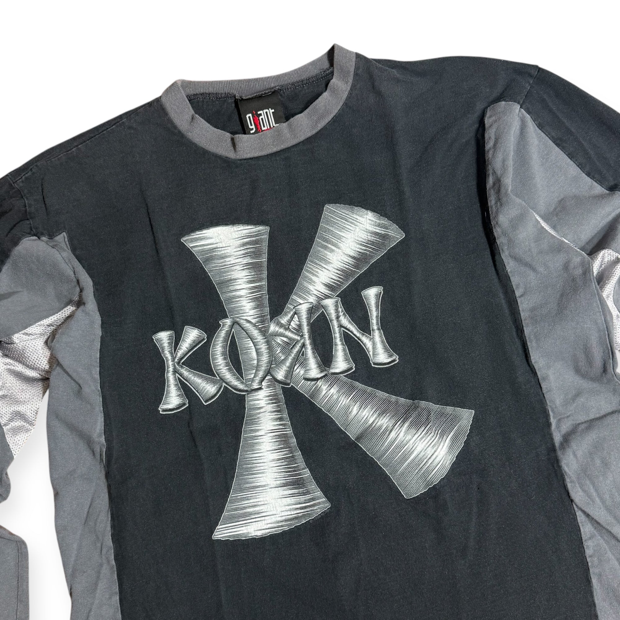vintage 1998 korn moto jersey style long sleeve tee