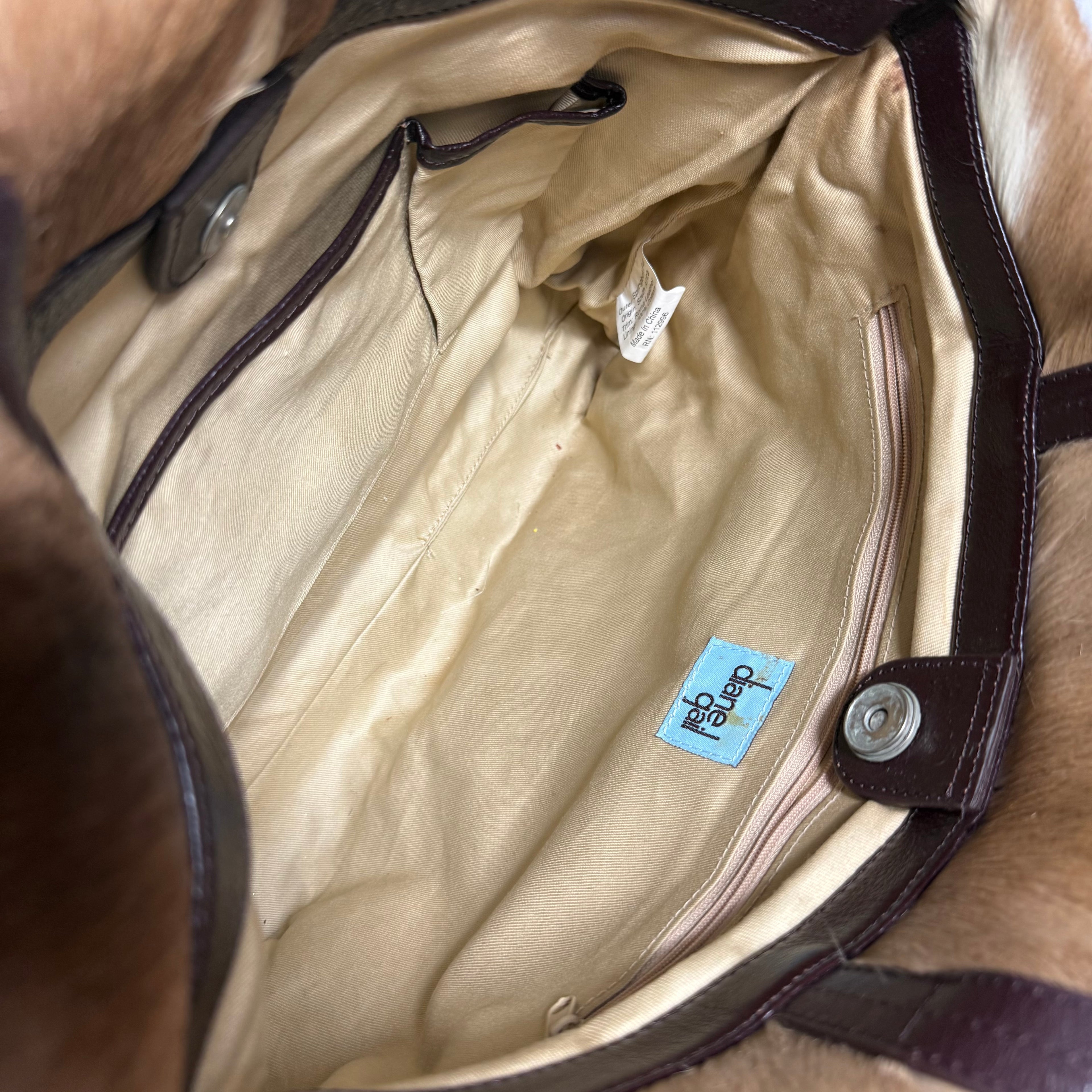 diane gail south african springbok fur tote bag