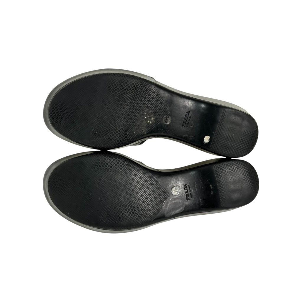 vintage prada platform wedge sandals