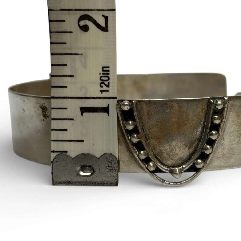 vintage orno poland sterling silver brutalist choker necklace
