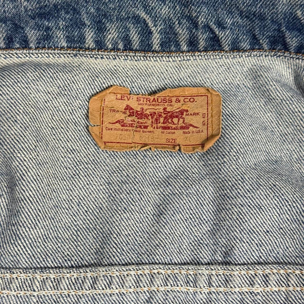 vintage 80s levis 70507 0216 usa made medium wash denim trucker jacket