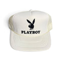 vintage playboy bunny white trucker hat
