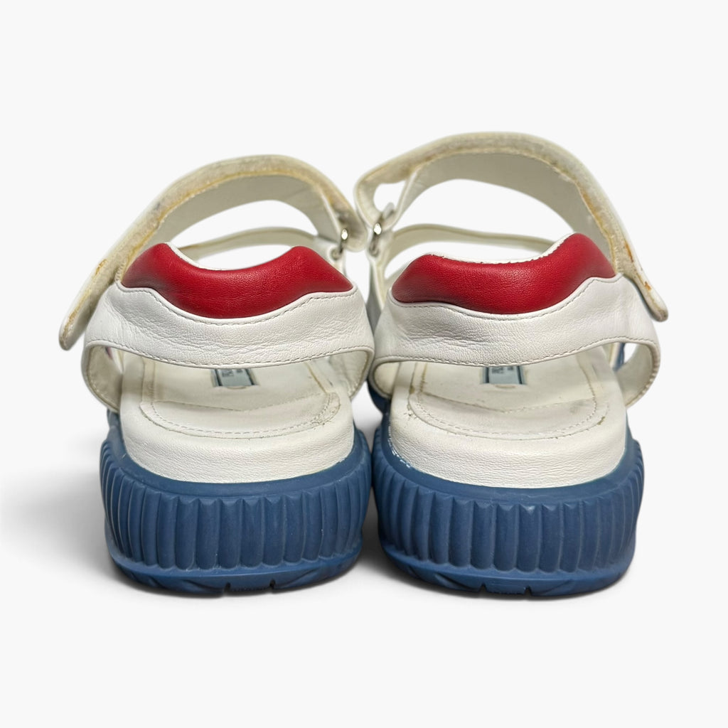 prada ss 2014 multicolor leather velcro chunky platform sandals