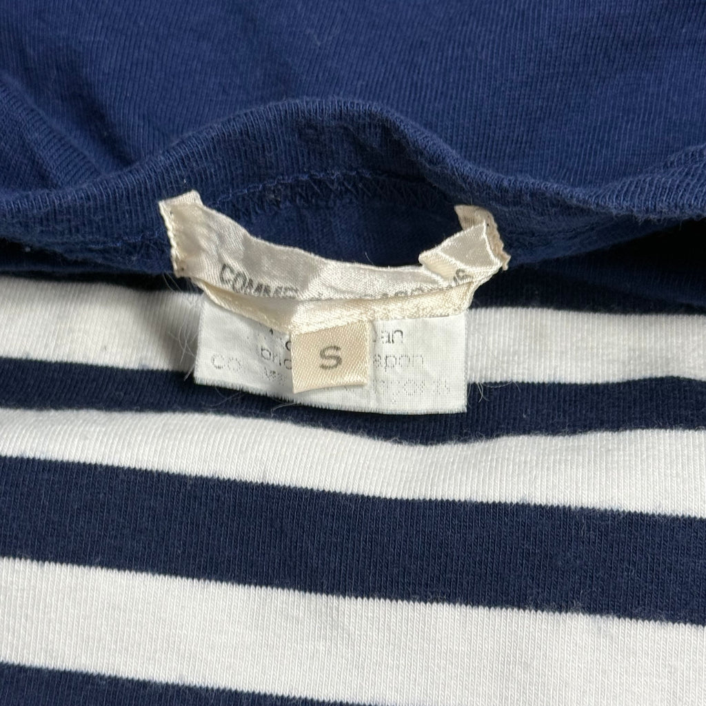 comme des garcons tricot AD2007 navy striped layered deconstructed top GT-T021