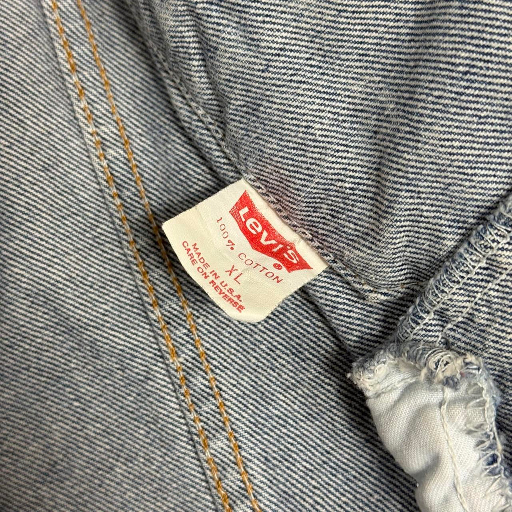 vintage 80s levis 70507 0216 usa made medium wash denim trucker jacket
