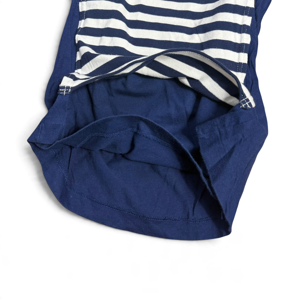 comme des garcons tricot AD2007 navy striped layered deconstructed top GT-T021