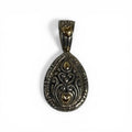 sterling silver + 18k gold two-tone sareen pendant