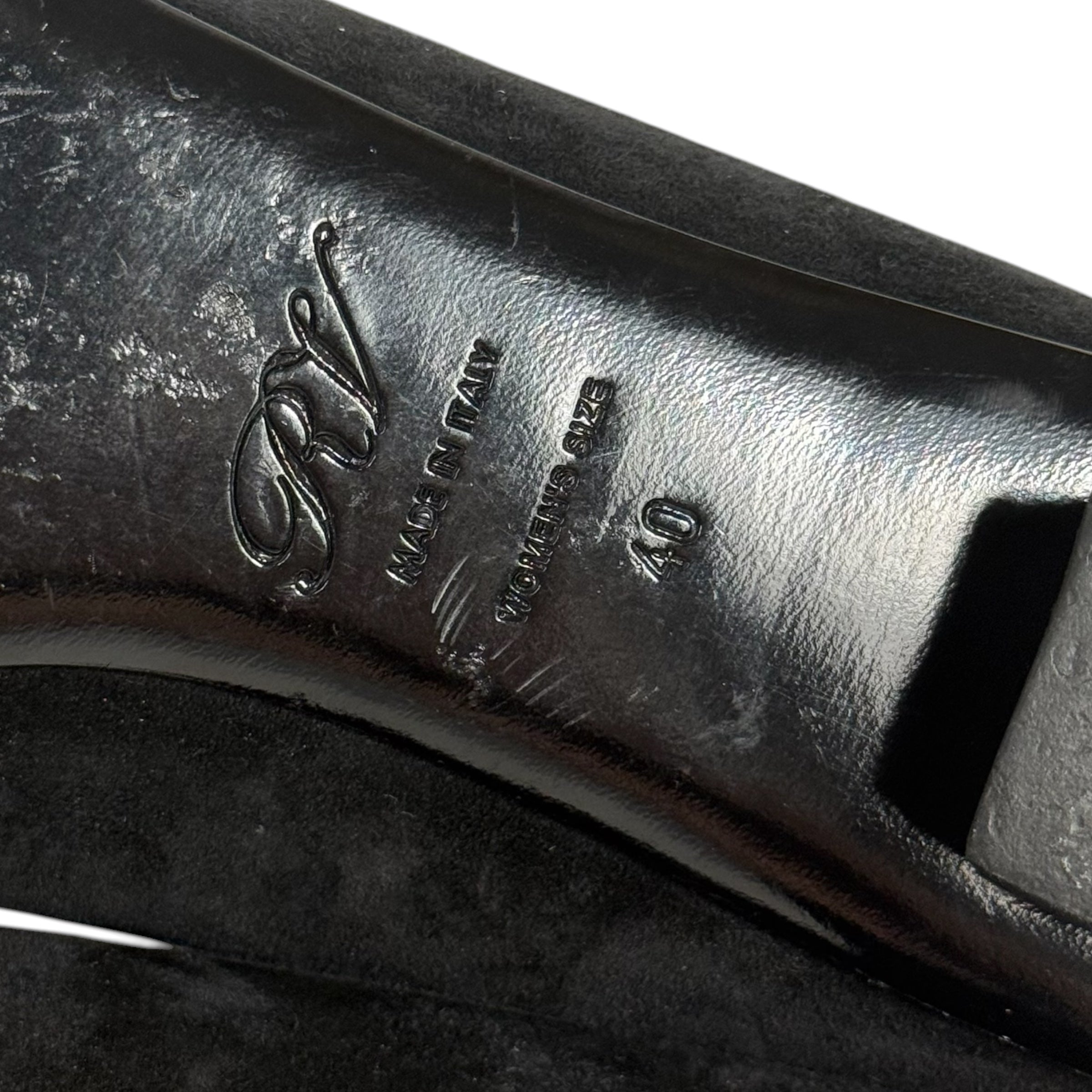 roger vivier paris belle black suede buckle pumps