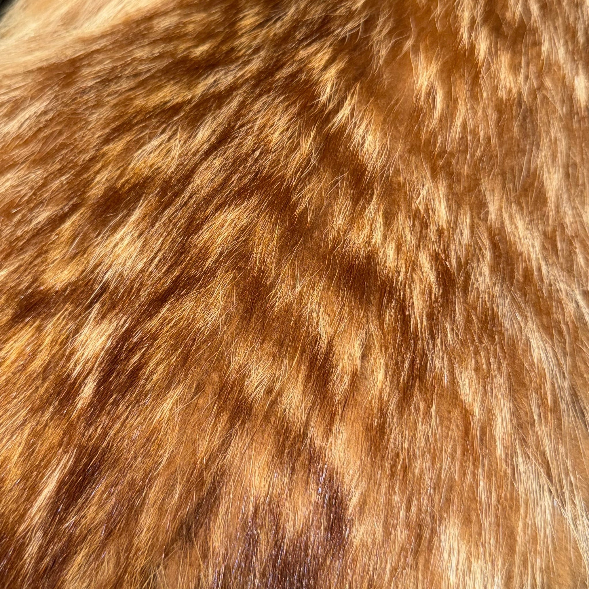vintage real red fox fur chevron short coat