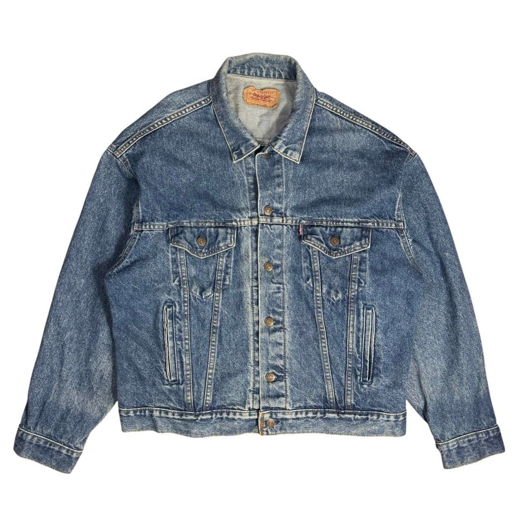 vintage 80s levis 70507 0216 usa made medium wash denim trucker jacket