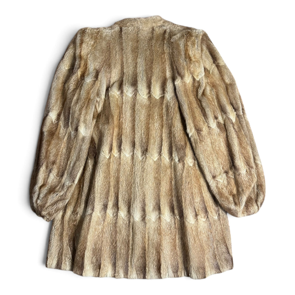 vintage 1940s great northern fur co new york muskrat paw coat