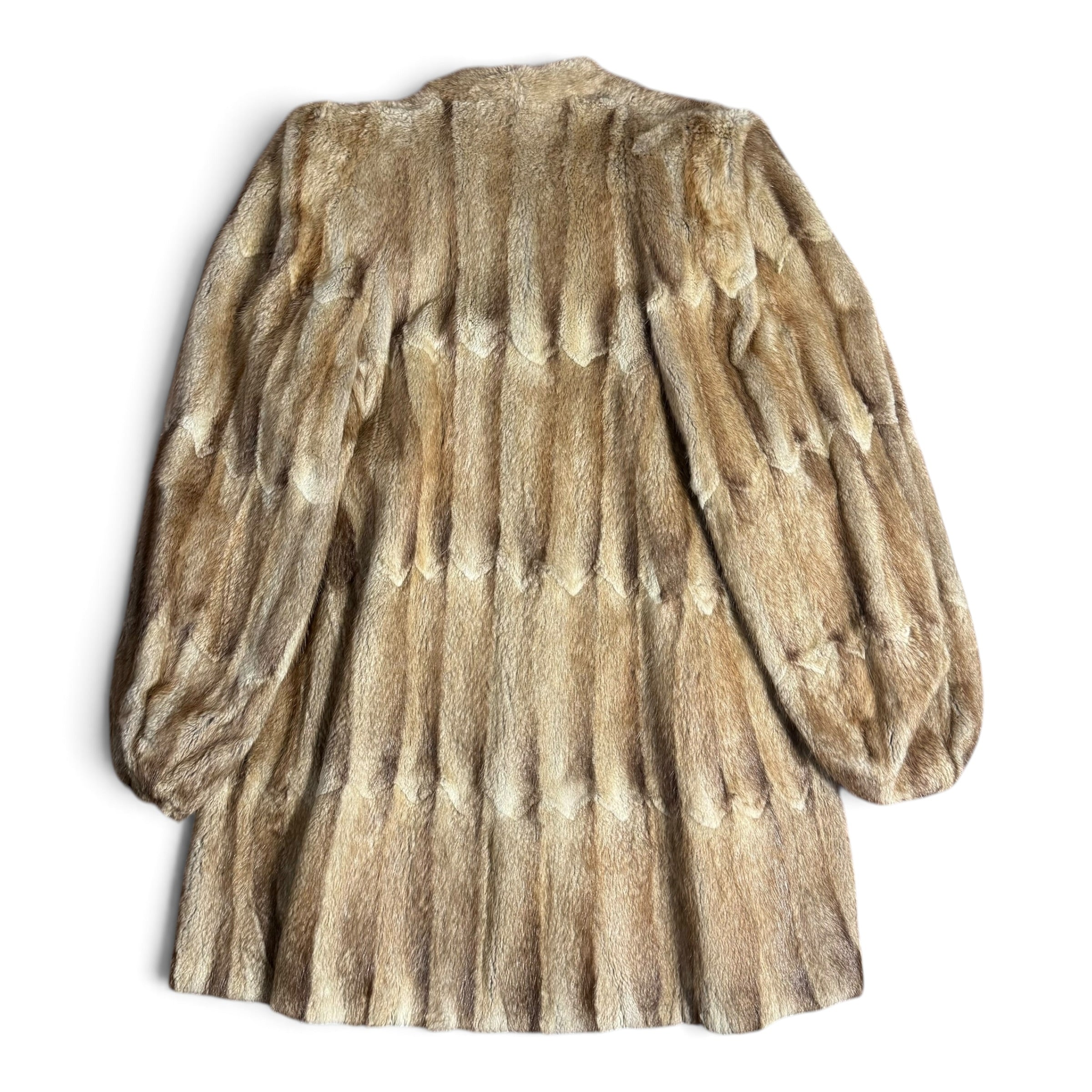 vintage 1940s great northern fur co new york muskrat paw coat