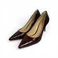 alexandre birman paneled leather pointed toe pumps