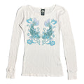 vintage y2k lucky brand koi fish thermal long sleeve top