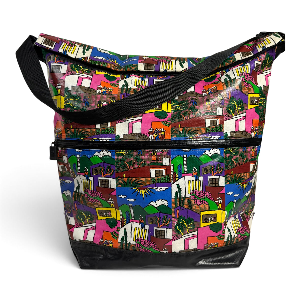 2011 aw pleats please issey miyake luz y color mexico village print messenger bag