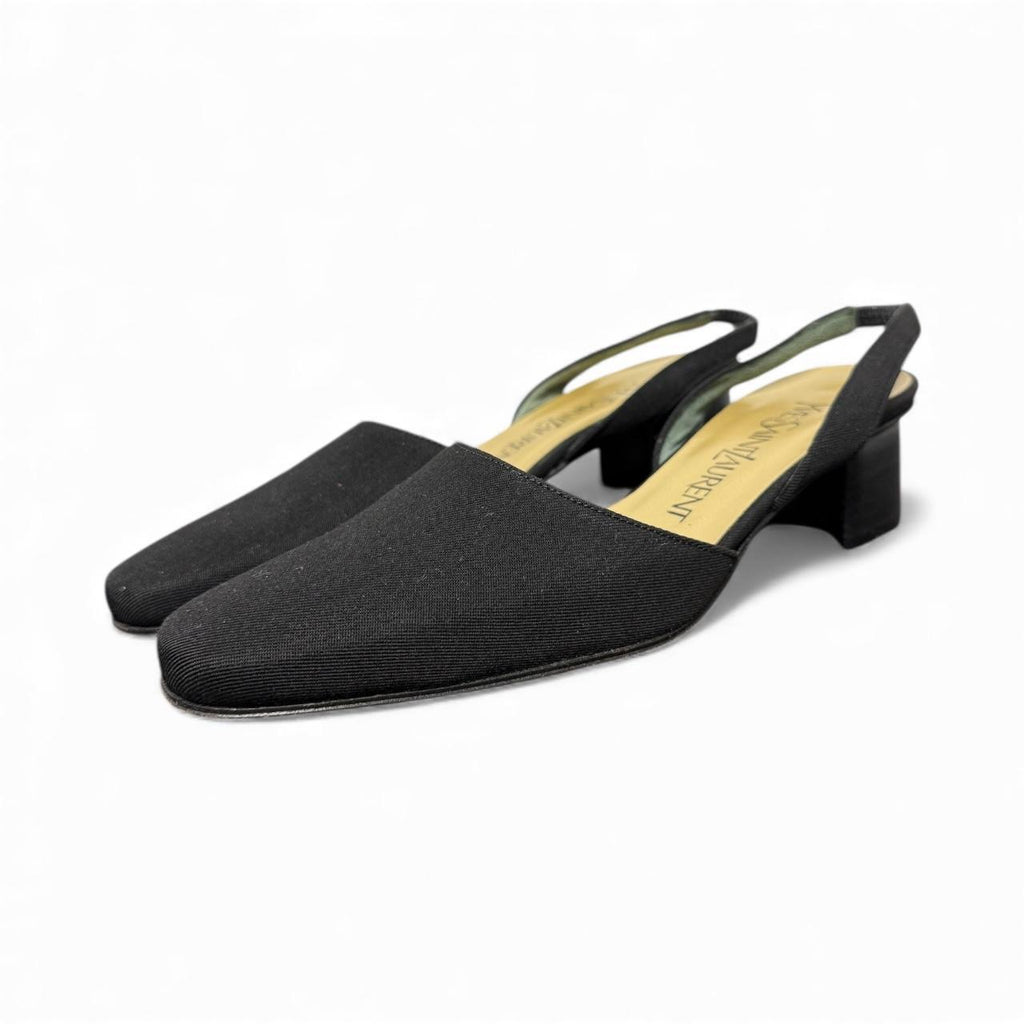 vintage yves saint laurent slingback mules