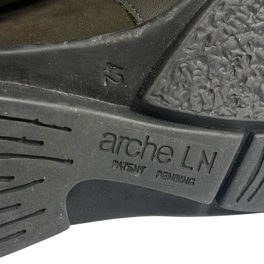arche france dark green leather and suede ankle boots