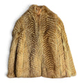 vintage real red fox fur chevron short coat