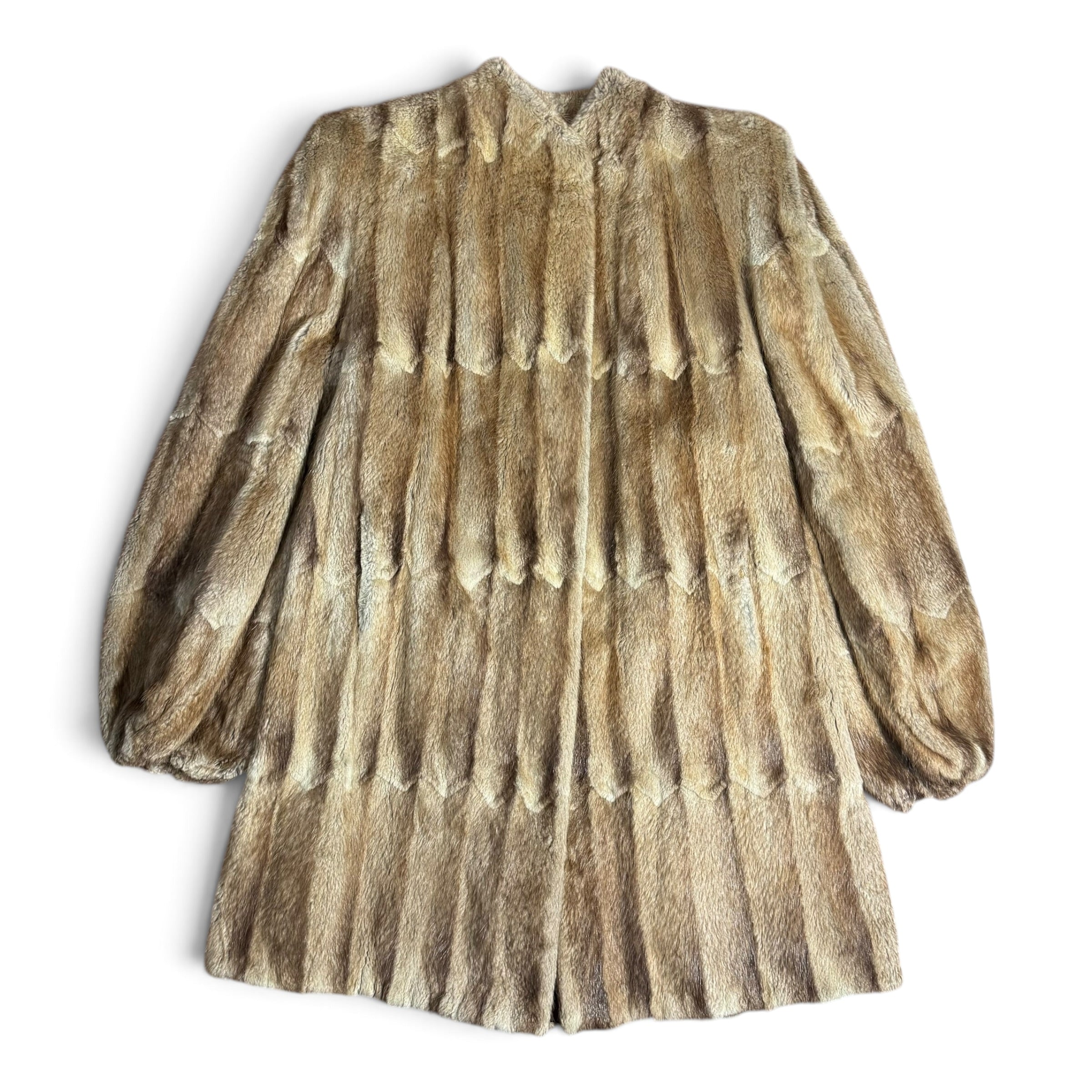 vintage 1940s great northern fur co new york muskrat paw coat