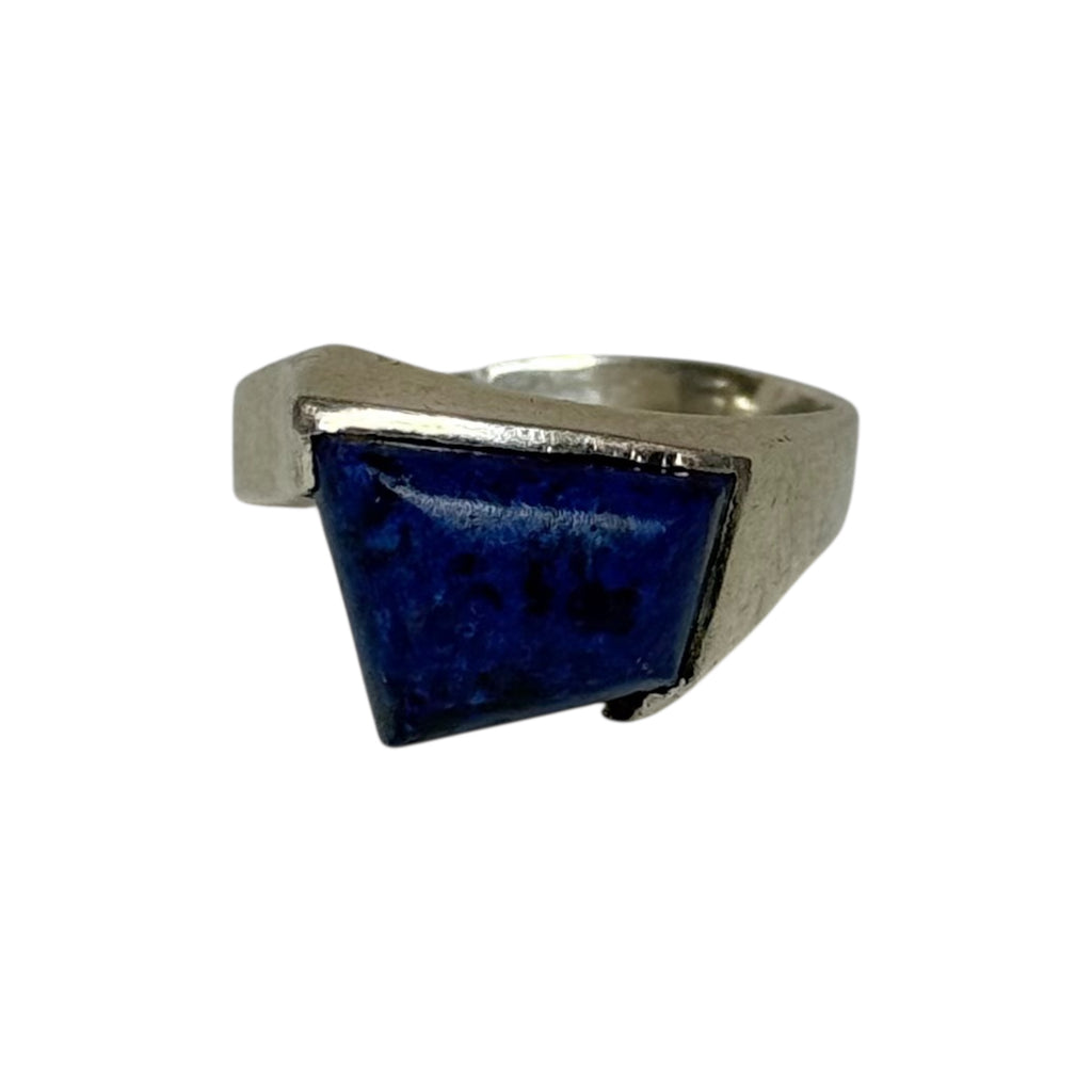 vintage artisanal silver & sodalite modernist ring