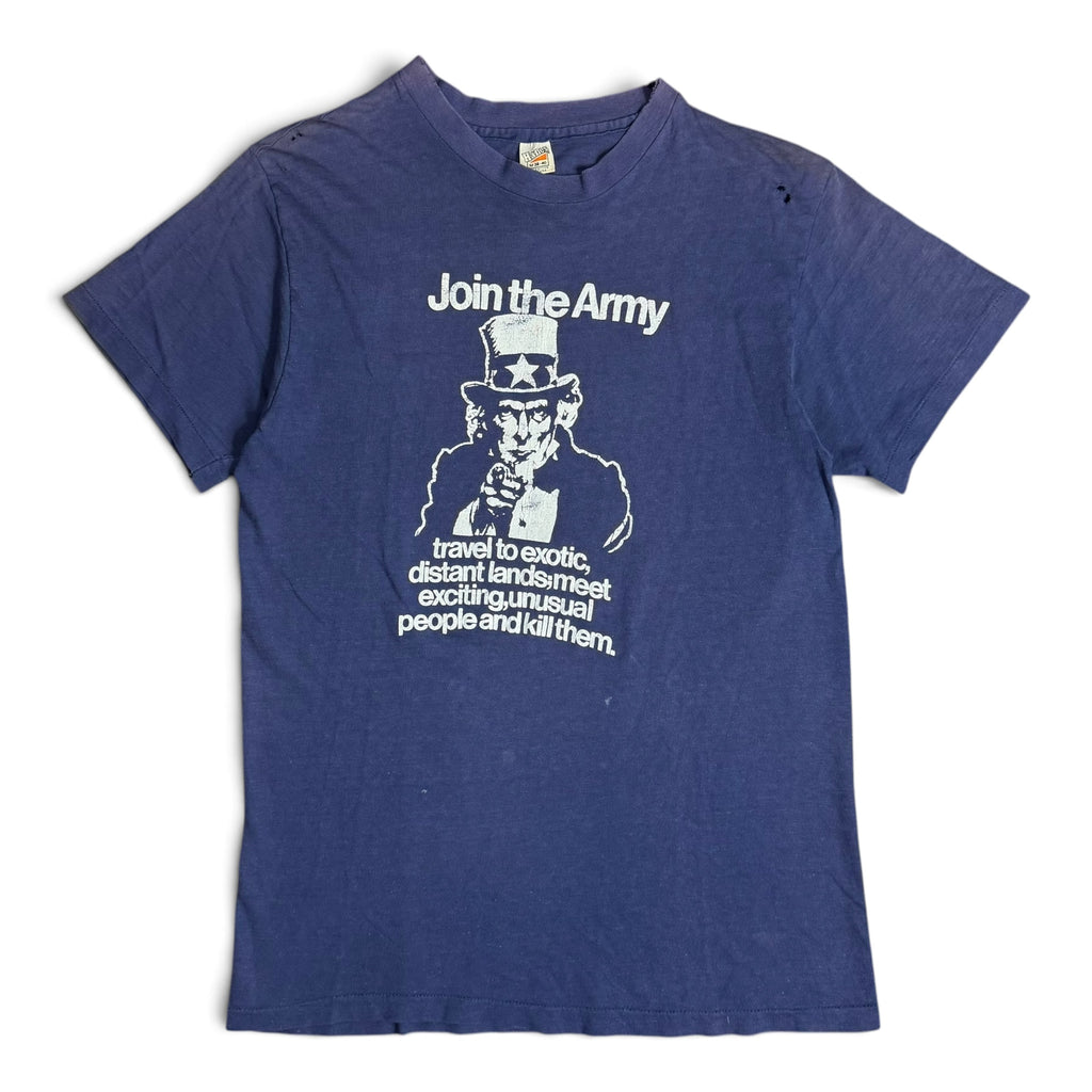 vintage 70s join the army uncle sam anti war graphic tee