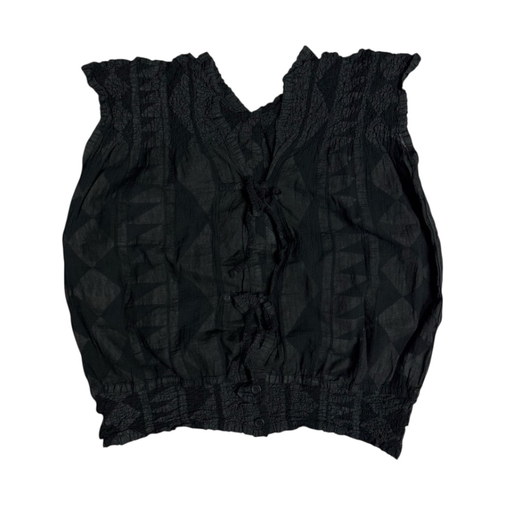 issey miyake me geometric tie front top