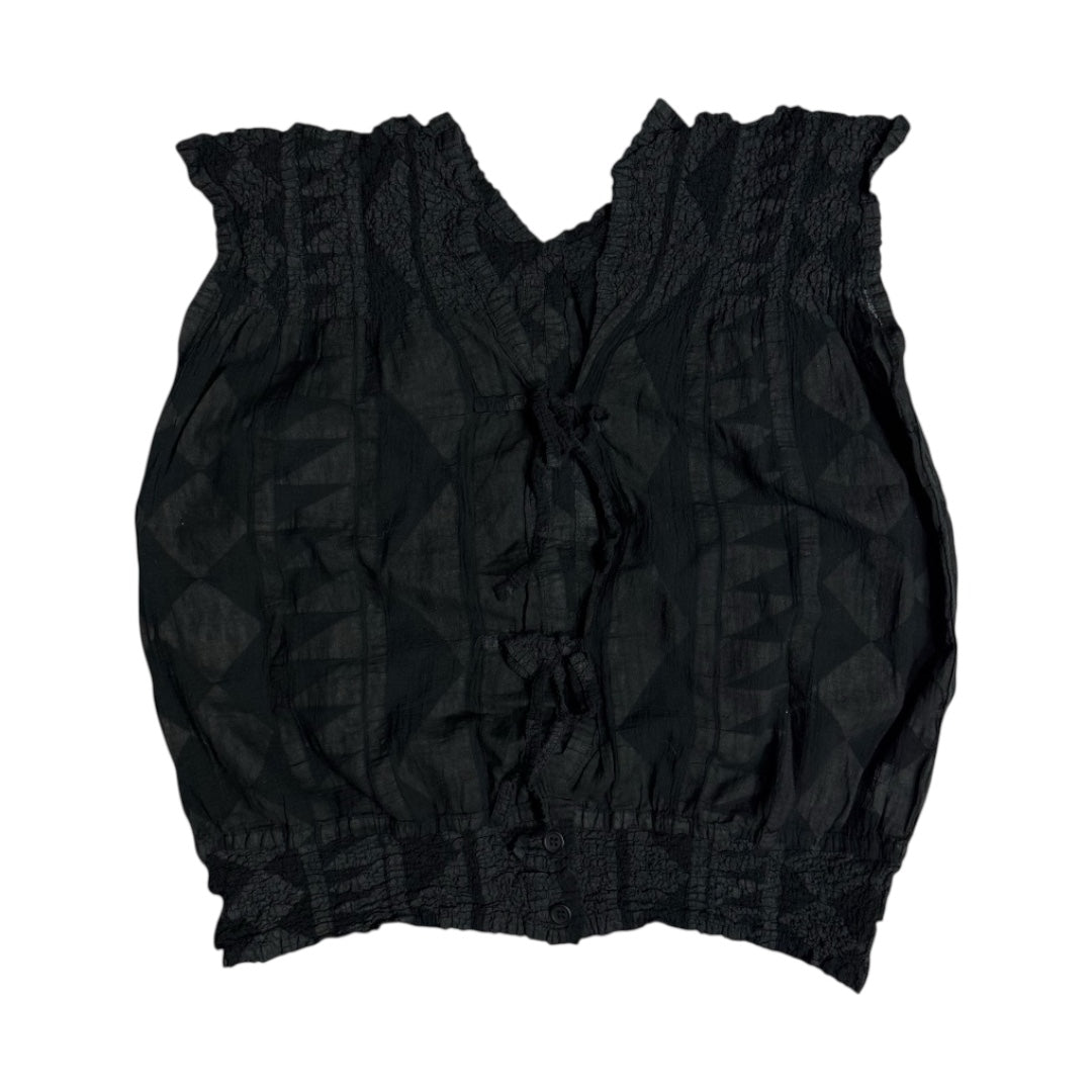 issey miyake me geometric tie front top