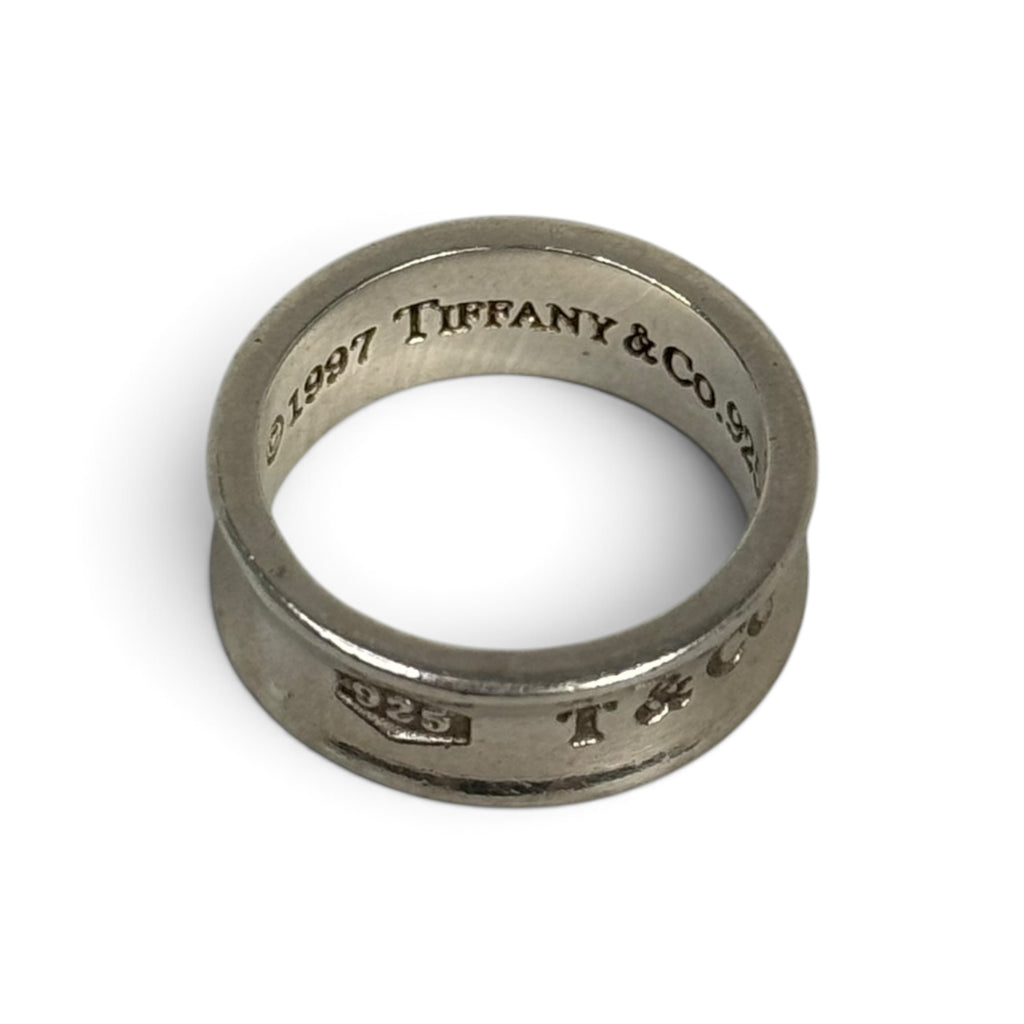 tiffany & co 1837 collection concave .925 sterling silver ring