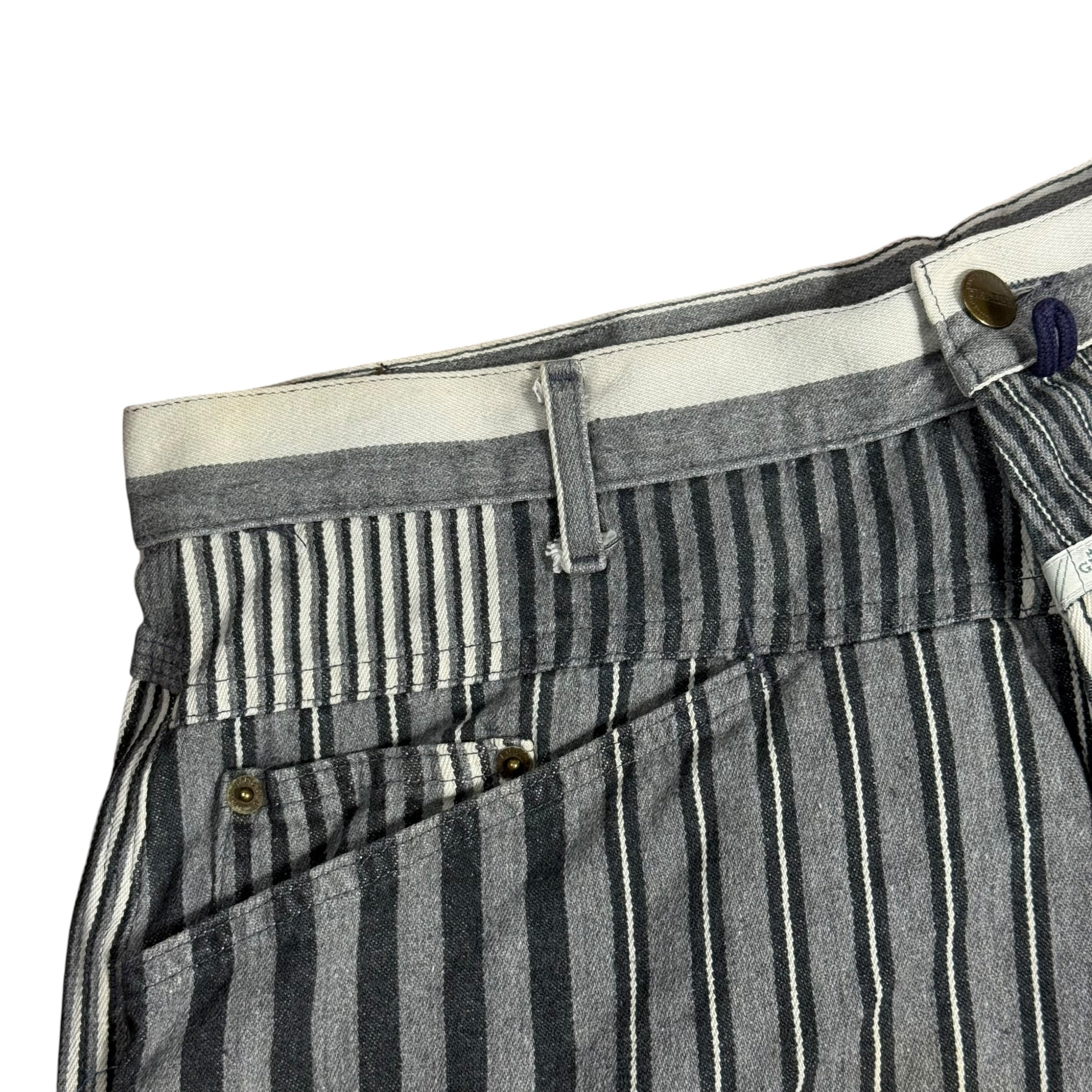 vintage marithe francois girbaud striped denim shorts